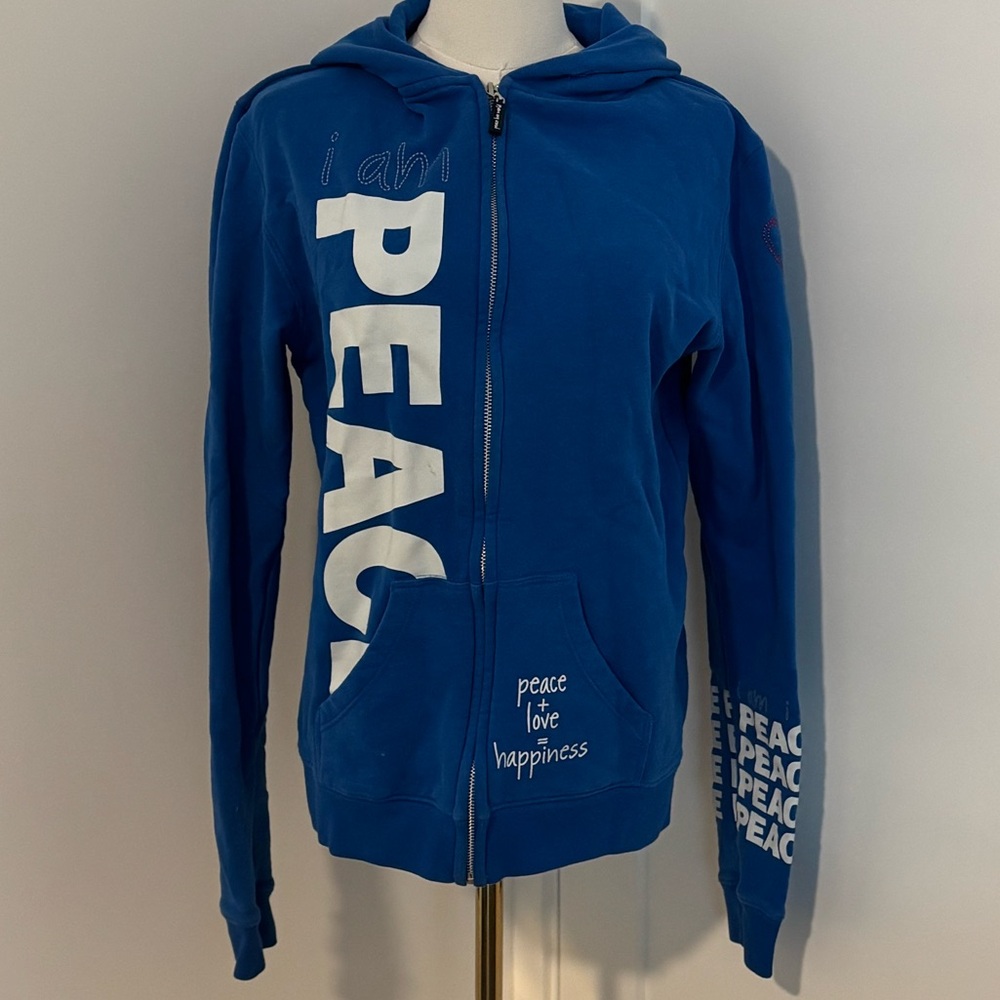 Peace Love World Zipper Hoodie ✌️